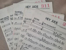 HEY JUDE 4 HORN Combo Small Band Chart Arrangement Sheet Music