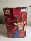 Christmas Gemmy 6.5 ft Animated LED Shivering Reindeer Airblown