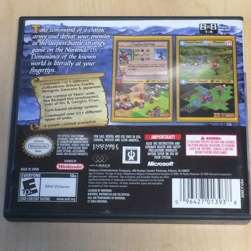 Nintendo DS - AGE OF EMPIRES: THE AGE OF KINGS - Tested - Picture 2 of 4