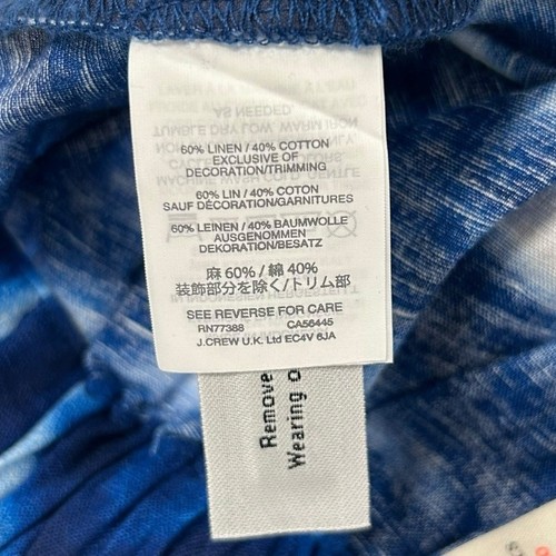NWT Crewcuts Girls Blue White Dye Print Linen Blend Pull On Drawstring Shorts 10 - Picture 4 of 5