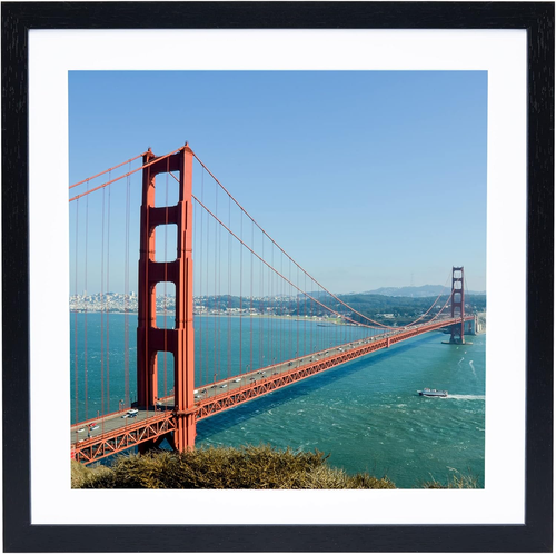 12X12 Inch Picture Frame Black for Wall Hanging, Poster Frame Display 10X10 Inch - Picture 11 of 12