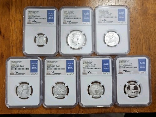 2018-S 7 Coin National Park Set Silver NGC PF70 ULTRA CAMEO - Picture 1 of 2
