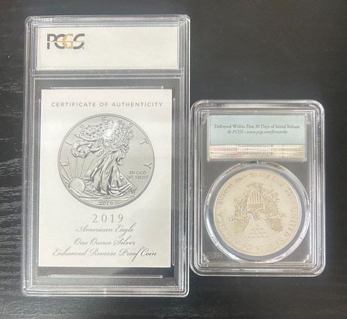 2019-S American Silver Eagle Enhanced Reverse Proof PR69 First Strike 🚚✅ - Picture 2 of 2