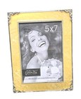 Green Tree Gallery Yellow Gold Enamel 5"x7" Photo Frames W/Silver Accents.