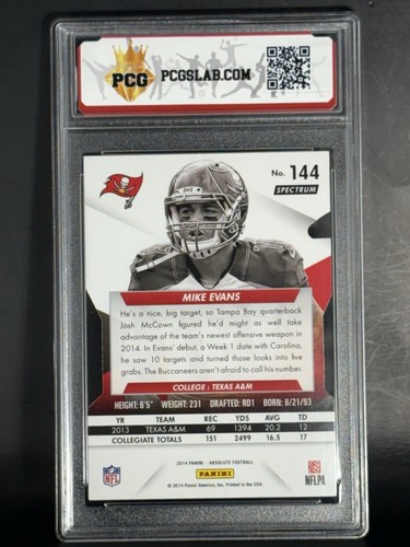 2014 Panini Absolute - Mike Evans #144 Red (RC) - Picture 2 of 2