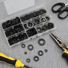 340-Piece Internal Teeth Star Lock Spring Quick Washer Push-In Quick Nut Set