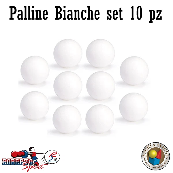 10 Palline Da Calcio Balilla In Plastica - Diametro 25 Mm, Ricambio Per Tavoli Da Gioco Casa E Pub