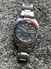 Seiko Pespi Pouge 6139-6002 Vintage Chronograph Automatic Watch Pepsi Working