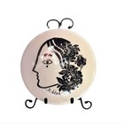 Anthropologie Goddess Black Floral Plate