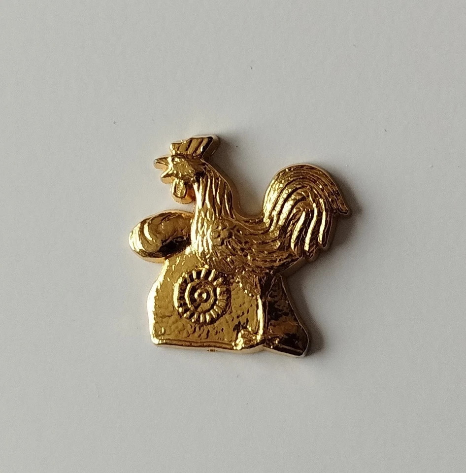 Fève COQ - métal doré - Photo 1/1