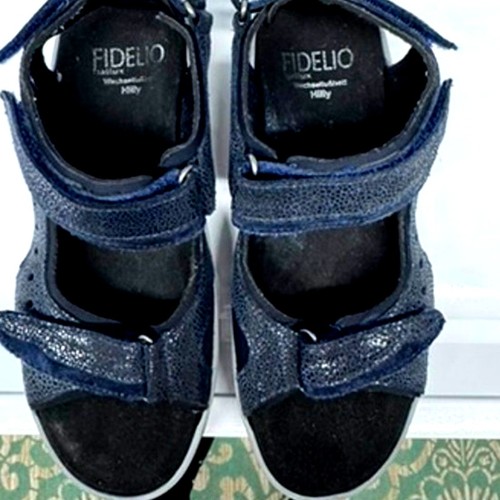 "Fidelio" Haliux, Hilly, Navy Blue Sandal, Size 38 - Picture 2 of 9