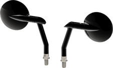 Burly Brand - Mirrors For Hot Rod Side View Round Black B16-1501b