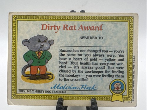 Brillante 10b Geeky Gary OS1 GPK 1985 Topps Garbage Pail Kids Serie 1 EE. UU. Primero - Imagen 2 de 2