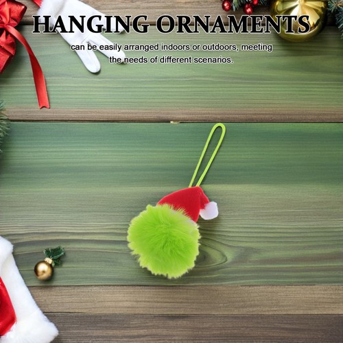 10 PIEZAS Corona de Navidad Adornos Chimenea Abrigo Peludo Bolas Decoración - Imagen 10 de 12