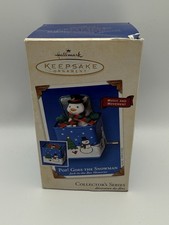 VINTAGE Hallmark Ornament 2003 Pop Goes The Snowman Jack-in-the-Box Memories