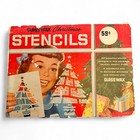 Glass Wax Vintage Window Mirror 13:Stencils Christmas Decorations Spray Snow 50s