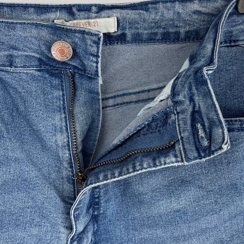 Forever 21 Women’s High‑Rise Skinny Jeans Blue Size 26 (26x28) 5‑Pocket Stretch - Picture 6 of 9