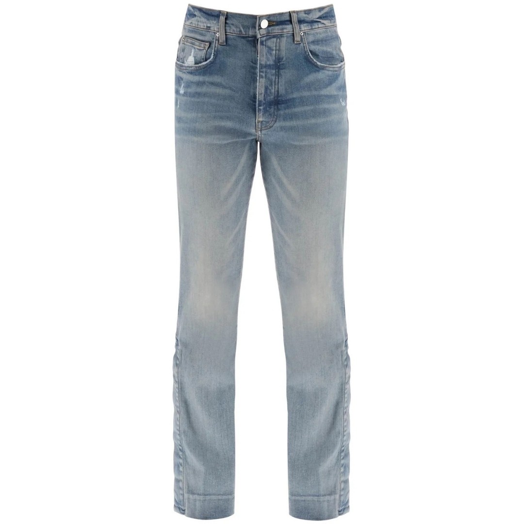 Джинсы Amiri Stack Kick с расклешенными штанинами цвета глиняного индиго