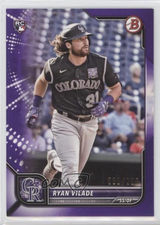 2022 Bowman Purple Border 81/250 Ryan Vilade #100 Rookie RC 0c6