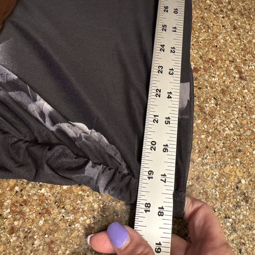 Rebecca Minkoff Skirt Womens L Black Ruched Mesh Sheer Lined Whimsigoth Floral - Picture 8 of 9