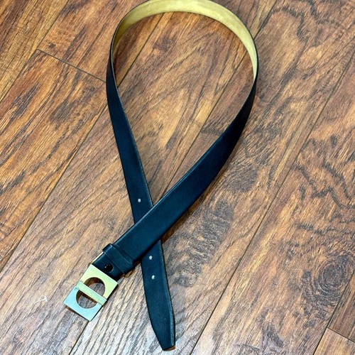 Vintage Mens Black Cowhide Leather Belt 36 Buckle Western Cowboy Heritage Rugged - Picture 1 of 7