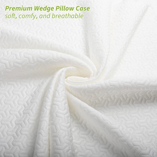 Wedge Pillow Cover for 24x21x8 Leg Elevation Cushion, Knee Pillow Cover, Hypo... - Picture 5 of 7