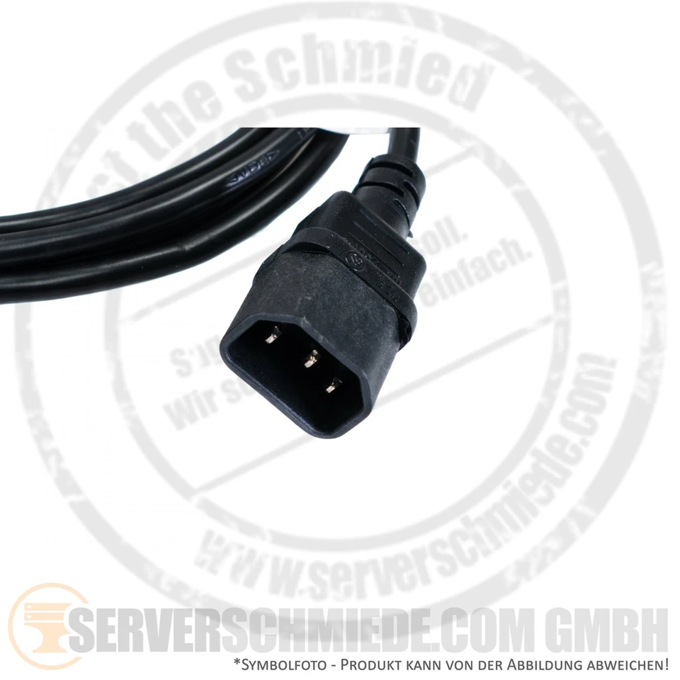 Warmgeräte Kabel gerade C15 auf Buchse gerade C14, 2m - Bild 2 von 3