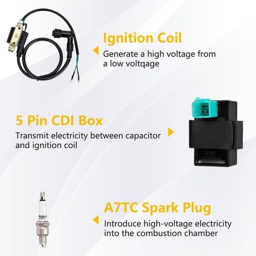 Ignition Coil 5 Pin CDI Box for Tao Tao Coolster 110cc 125cc ATV Boulder B1 B... - Picture 3 of 7