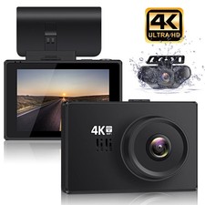 Lifechaser LC31 4K Dual Dash Cam with 3" OLED Touch Screen, WiFi  GPS