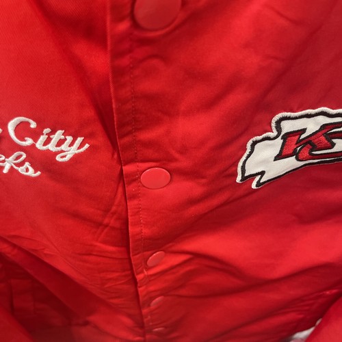 Kansas City Chiefs NFL Ultra Game Satin Bomber Jacket Red Sz YL(14/16) or ADU SM - Picture 5 of 8