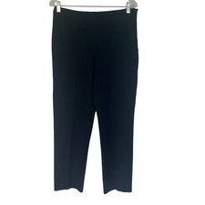 Talbots Heritage Pants Womens 8P Petite Black Side Zipper Workwear