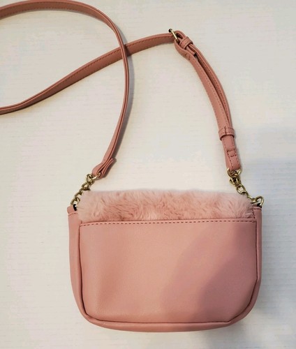 Mini borsa a tracolla Juicy Couture rosa soffice pelliccia sintetica tracolla regolabile - Foto 2 di 16