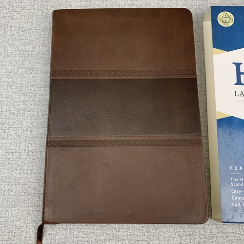 HCSB Large Print Ultrathin Reference Bible Brown/Chocolate LeatherTouch Holman - Picture 4 of 19