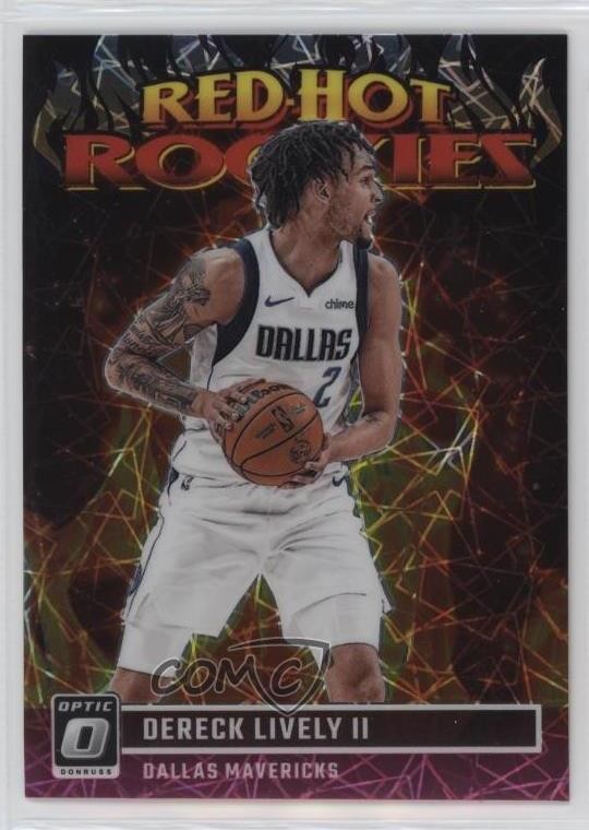 2023 Donruss Optic Red Hot Rookies Pink Velocity Prizm /79 Dereck Lively II RC