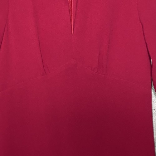 Shoshanna Cocktailkleid Rot Melodie Schlüsselloch Rüschen Gr. 2 Neu - Bild 12 von 16