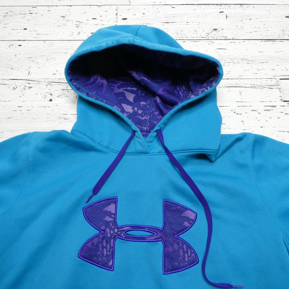 Sudadera con Capucha Under Armour Juvenil Grande Azul UA Storm Pullover Sudadera Atlética Logo Foto 3 de 4