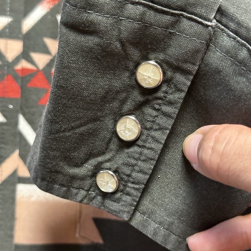 Camisa azteca a presión Wrangler Western Pearl vintage camiseta de bolsillo navajo años 80 90 - Imagen 12 de 14