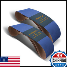 POWERTEC Zirconia Sanding Belts 6x48 Inch 120 Grit, 6 PK Belt Sander Woodworking