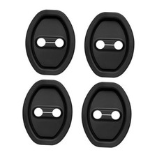 4PCS Upgraded Car Door Latch Guard Cover,Silicone Car Door Lock Black/4PCS