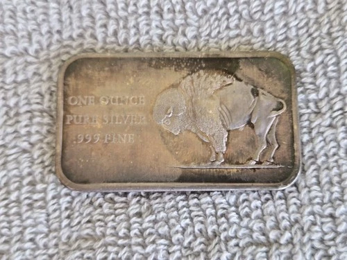 1976 Madison Mint Bicentennial Buffalo 1 Troy Ounce .999 Silver Bar