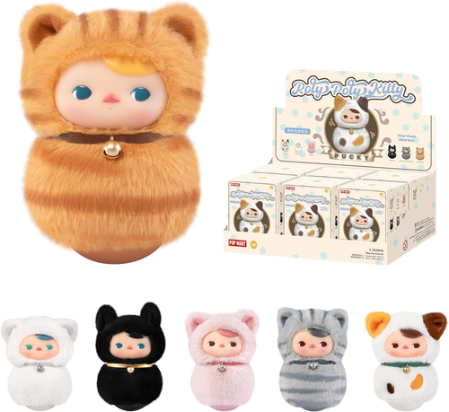 Pop Mart Pucky Roly-poly Kitty Series-Vinilo Peluche Caja Ciega, Pucky Caja Ciega Figura - Imagen 7 de 8