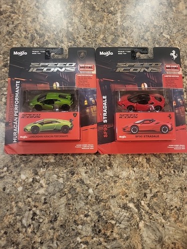MAISTO FERRARI SF90 STRADALE & LAMBORGHINI HURACAN SPEED ICONS SEE PICTURES - Picture 10 of 24