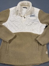 Magellan Outdoors Classic Fit TAN IVORY 1/4 Snap Pullover Sweater Women's XS