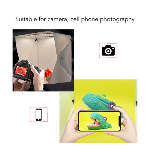 40 X 32 Cm Mini Foto Studio Licht Box Falten Fotografie Led Zelt Kit Für C TOS - Bild 22 von 24