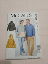 McCalls Pattern 7986 Zipper Sweatshirt Or Hoodie Sizes Xlg XXL And Xxxl Unisex