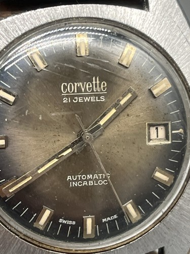 VINTAGE CORVETTE 21 JEWELS HERRENUHR AUTOMATIC MIT DATUMSANZEIGE F.5 - Bild 5 von 17