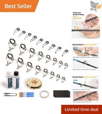 Fishing Rod Repair Kit All-in-One Guides Epoxy Glue Thread Tape for Spinning ...