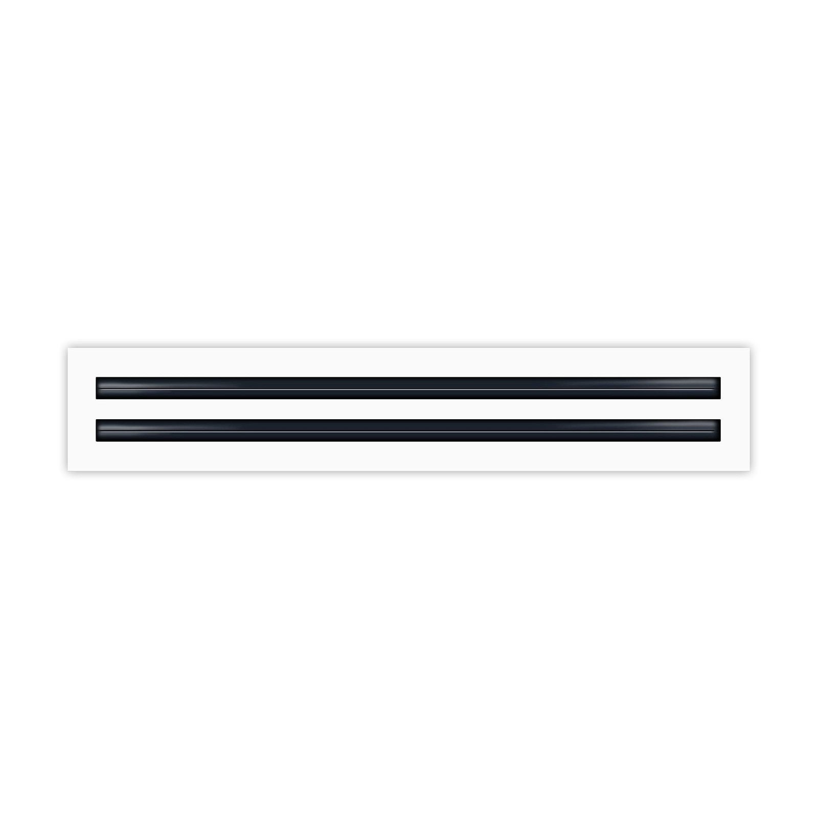 BUILDMART 24" Doble Ranura Lineal Difusor de Aire Ventilación, Blanco, Techo/Pared/Piso