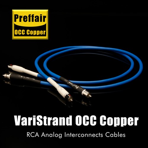 Pair/2PCS HiFi Audio RCA Cable Interconnect Cord W/ Silver Plated Plug Connector - Picture 1 of 10