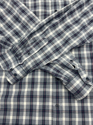 Johnston & Murphy Hemd Herren Large grau kariert Langarm Button Down Freizeit L - Bild 3 von 15